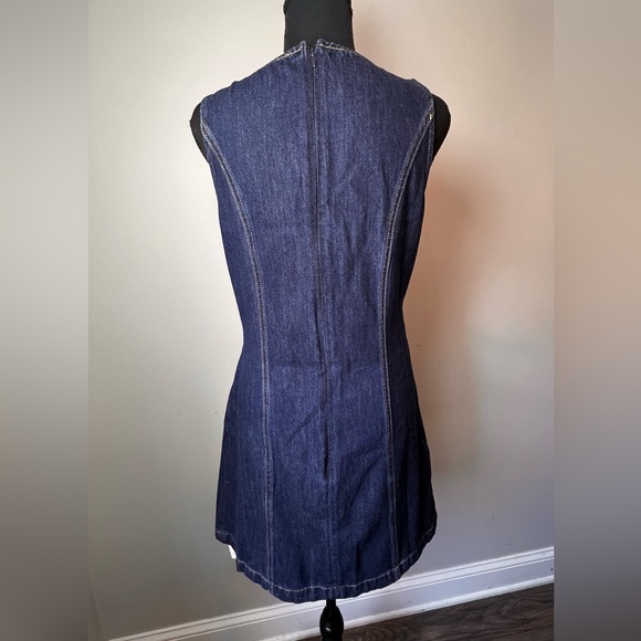 Commense Metal Detail Denim Sleeveless Mini Dress - Picture 7 of 10